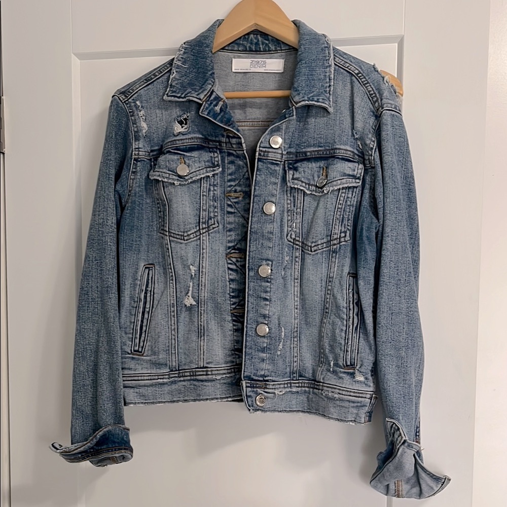 Zara Distressed Denim Jacket